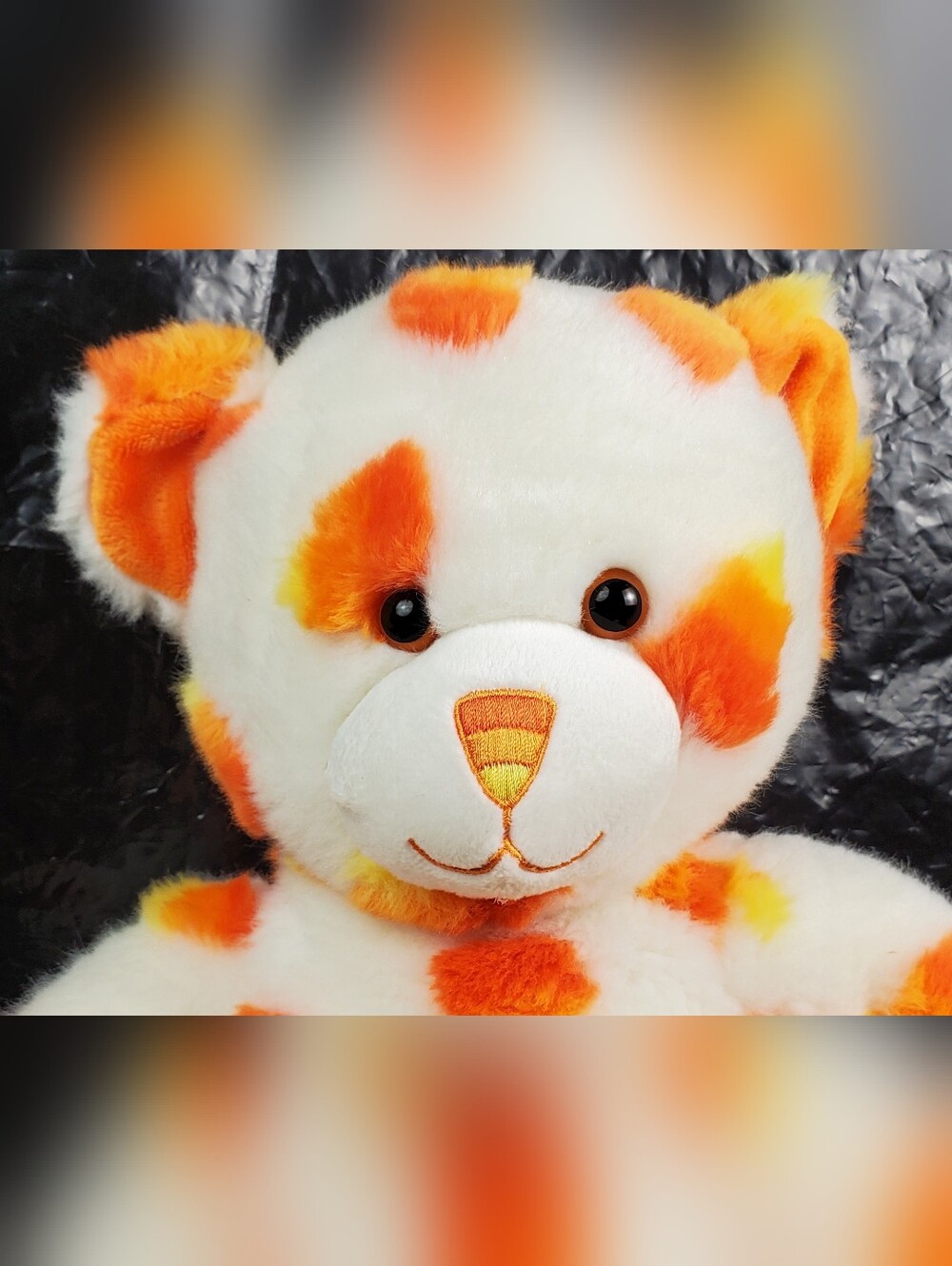 Build-A-Bear BAB 2010 Candy Corn Teddy Limited Edition Halloween Plush - EUC